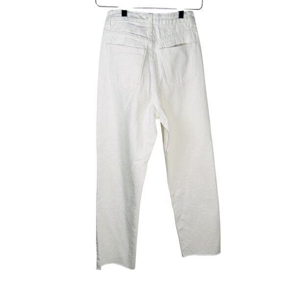 Charcoal Size 6 White Jeans Straight Leg High Rise Casual - Picture 3 of 7